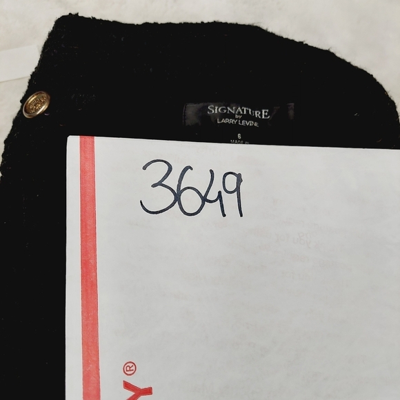 Signature by Larry Levine Black Front Pockets One Button Jacket 3649 - Picture 7 of 7